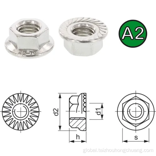 Stainless Nutserts Supply Stainless Steel Hexagon Flange Nut inventory stock Factory